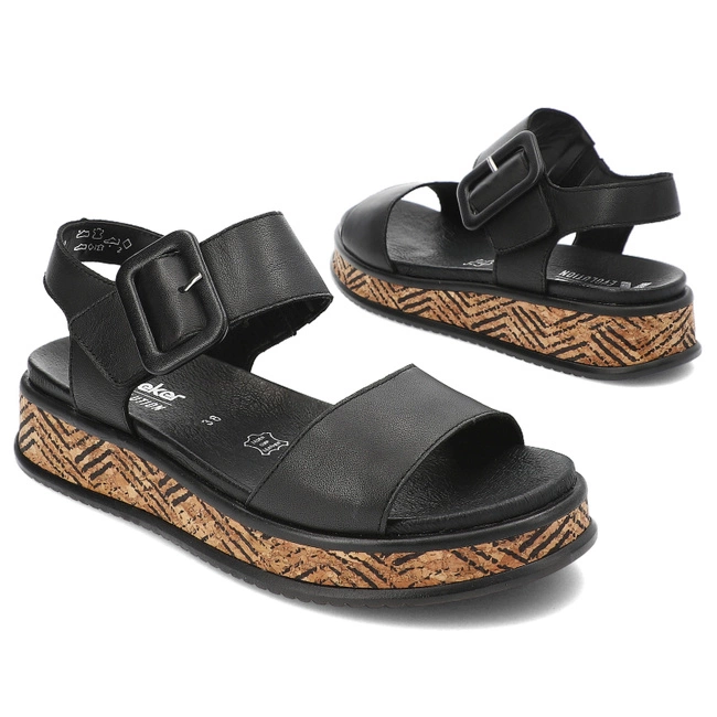 Sandále Rieker - W0800-00 Black