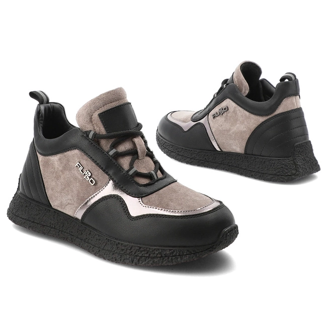 Tenisky FILIPPO - DP7406 TP BK Taupe Czarny
