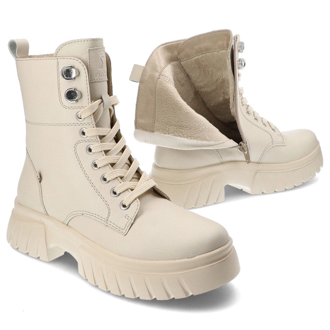 Členkové Topánky Rieker - W1870-60 Beige