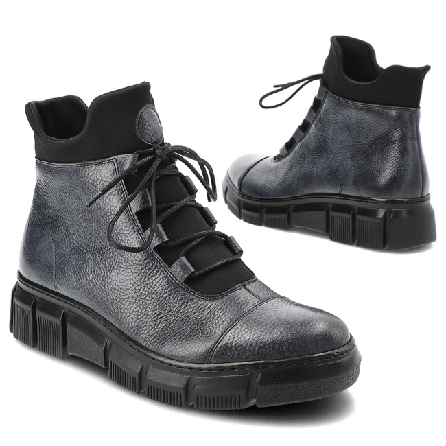 Šnúrovacie Členkové Topánky Armodo - 1519 Granatowy 3113