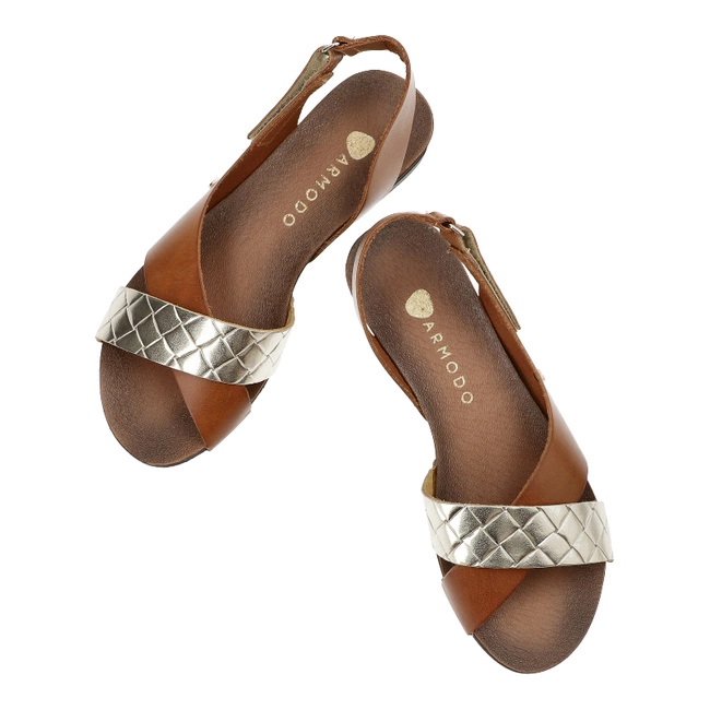 Sandále Armodo - 40141 Bf.Brąz+Bari Zł.