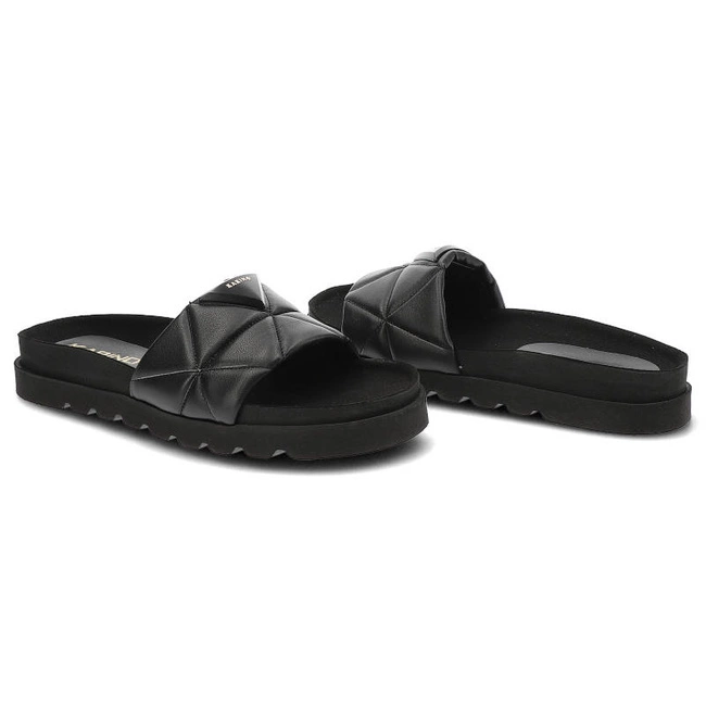 Šľapky Karino - 4195/076-P Czarny/Lico