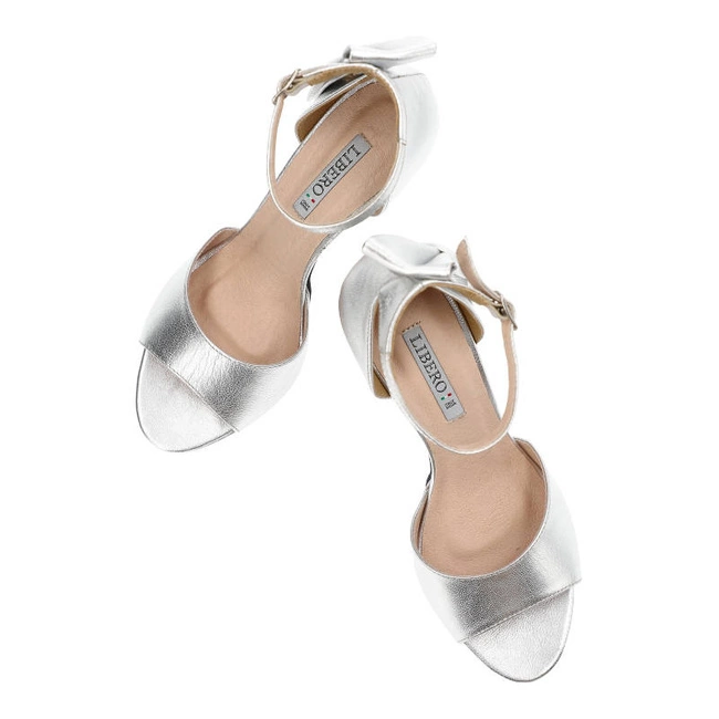 Sandále Libero - 1495 Srebrny 112