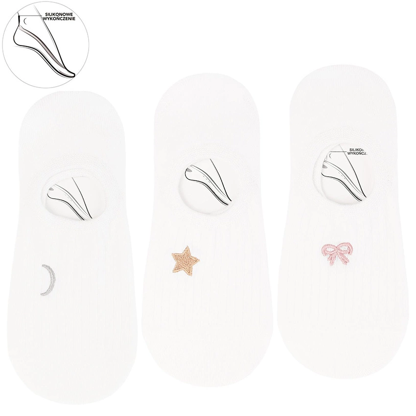 Baleríny MORAJ 3 Pary - CDB200-265 Mix Kolor