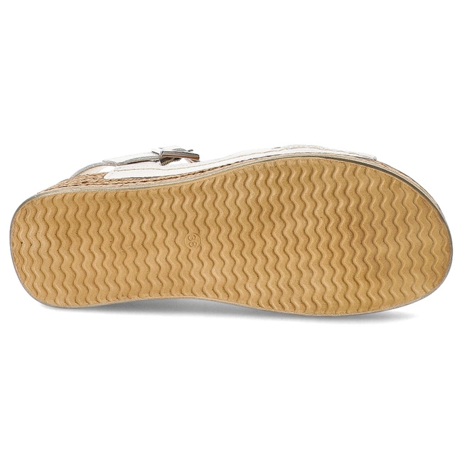 Sandále WASAK - 0719 Biały Groszek+Kwiaty