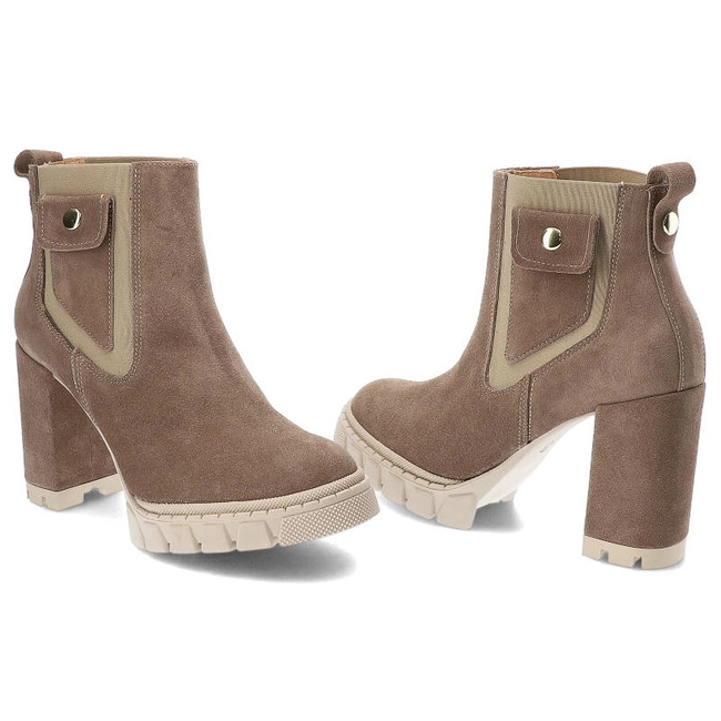 Členkové Topánky Damiss - DS-641/2/A Kawa Welur