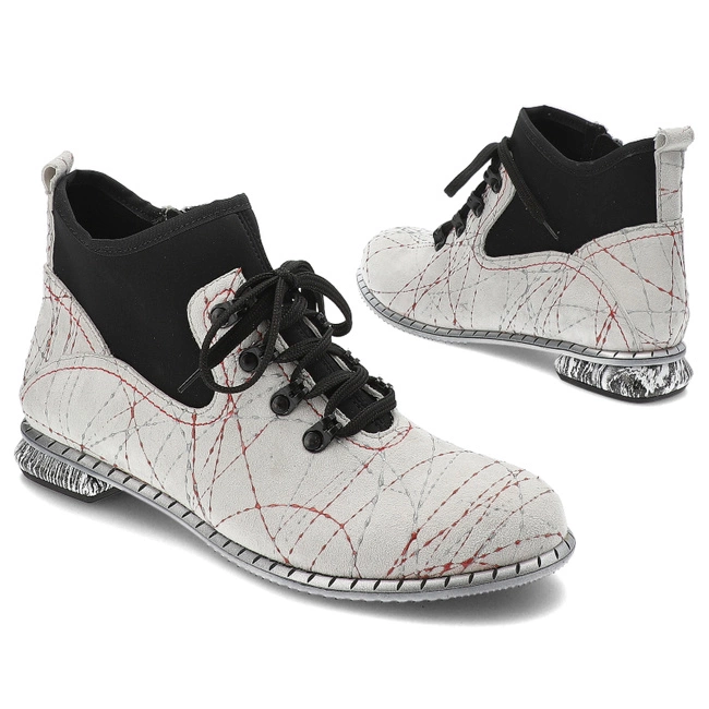 Členkové Topánky Simen - 6608A Grau/Schwarz