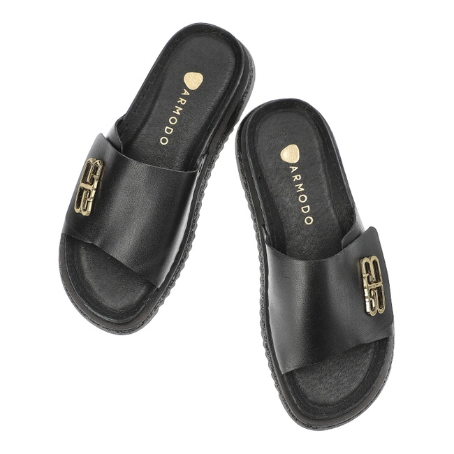 Šľapky Armodo - 50101 Bf.Czarny+Zł.