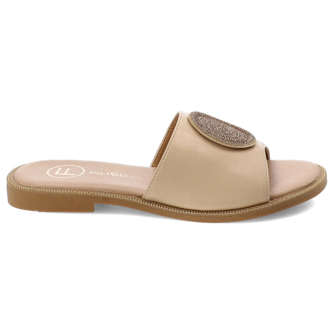 Šľapky Filippo - DK6217/24 BE Beżowy