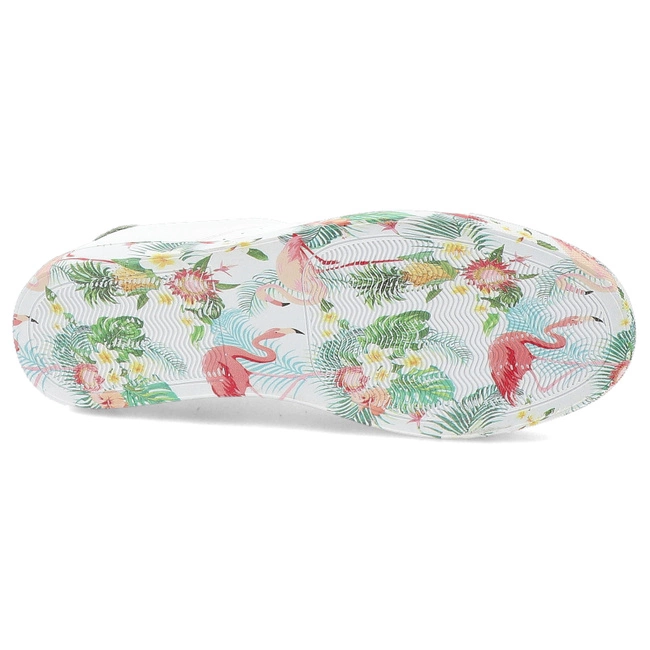 Tenisky VINCEZA - 79524 WH GN Biały Zielony Skóra