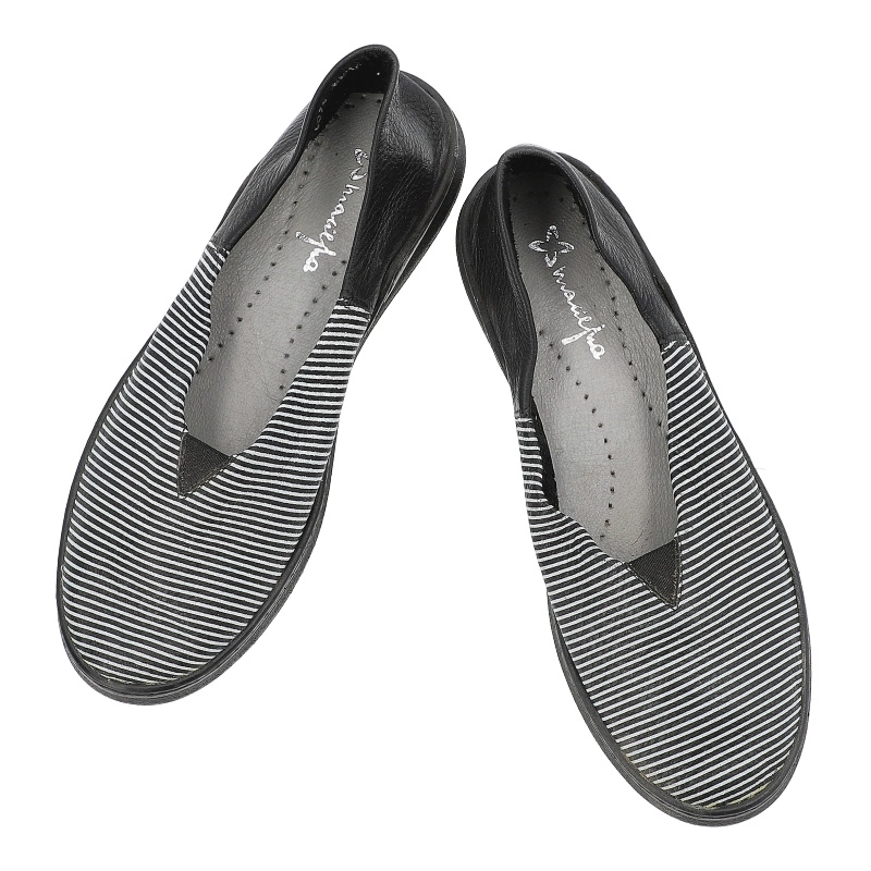 Poltopánky MACIEJKA - 04078-01/00-0 Czarny/Kreski