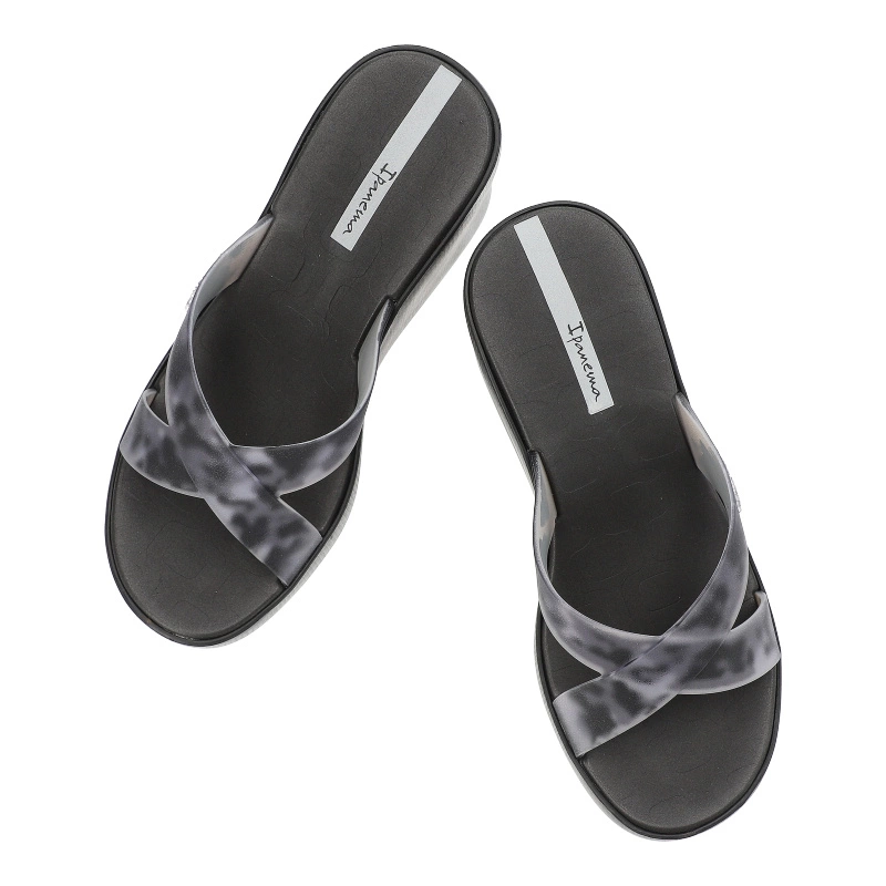 Šľapky Ipanema - 83520 High Fashion Slide Fem AQ406 Black/Grey