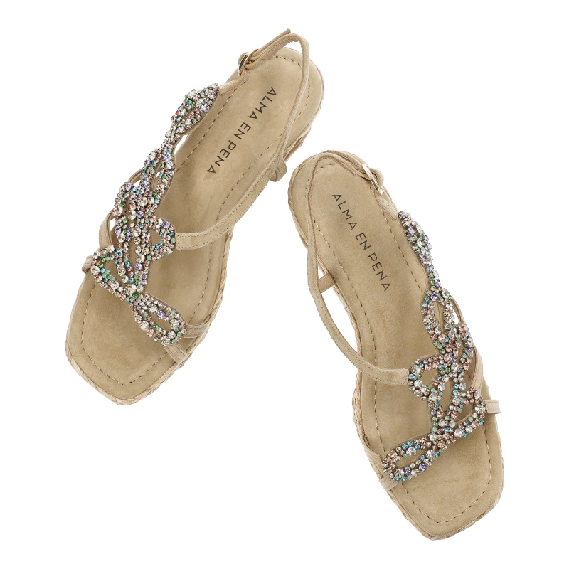 Sandále Alma en Pena - V241010 Suede Sand