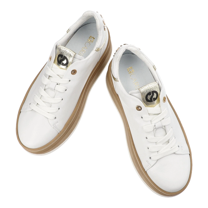 Tenisky Carinii - B10022_-L46-000-000-G73 Biały/Złoty
