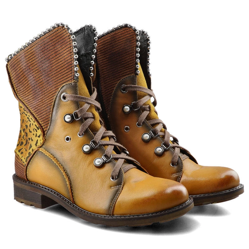 Šnúrovacie Členkové Topánky Maciejka - 3623A-07/00-3 Żółty