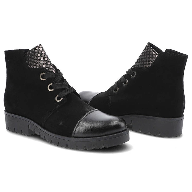 Členkové Topánky Gamis - 3542 K8/Czarny Welur