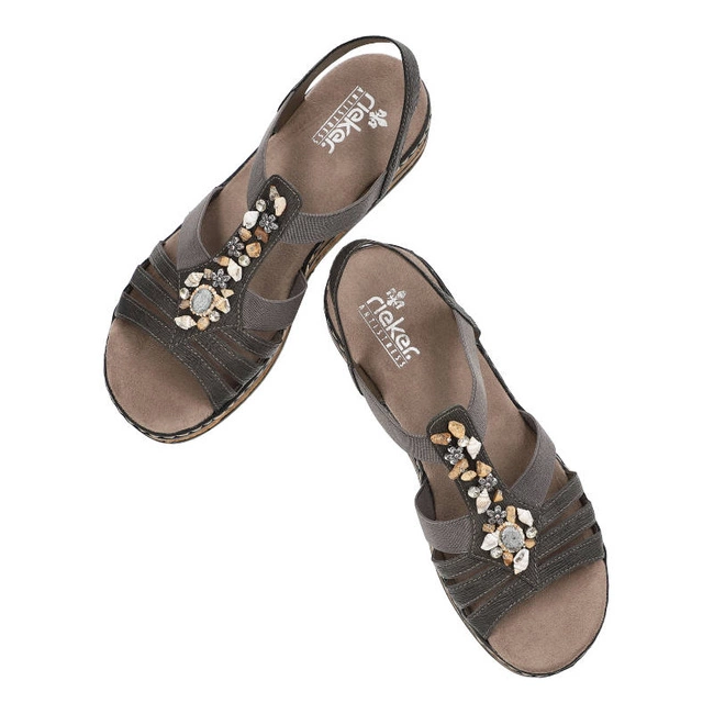 Sandále Rieker - 62949-45 Grey