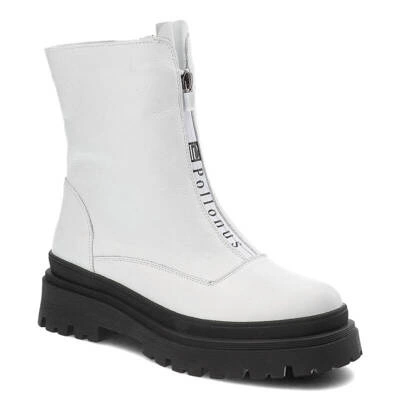 Členkové Topánky Pollonus - 5-1601-007 Biały Verona/Dz