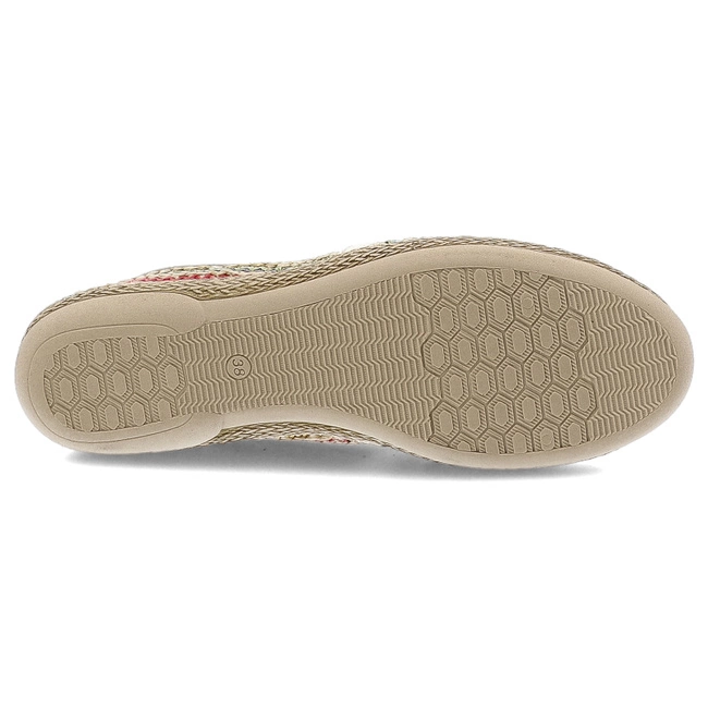 Espadrilky ARMODO - 10178 Plec.Beż/Kryształ Złoto
