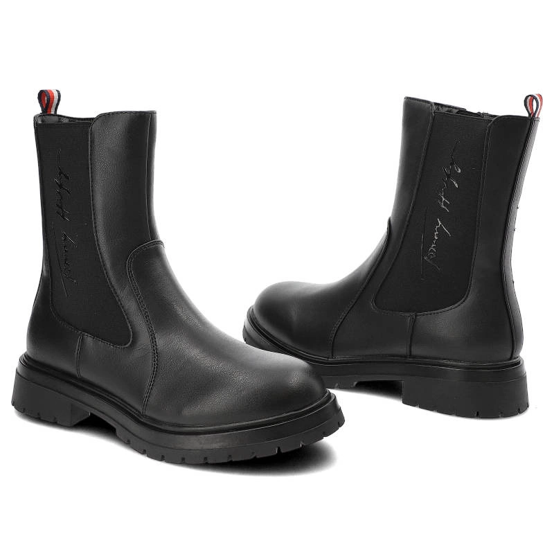 Členkové Topánky Tommy Hilfiger - T3A5-32378-1355999-Chelsea Boot Black 999
