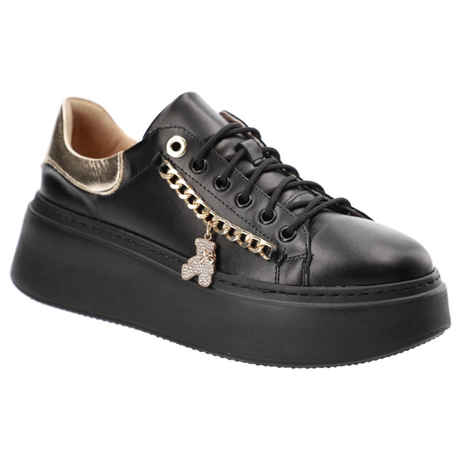 Tenisky Damiss - DS-719 Czarne Lico/Złoto