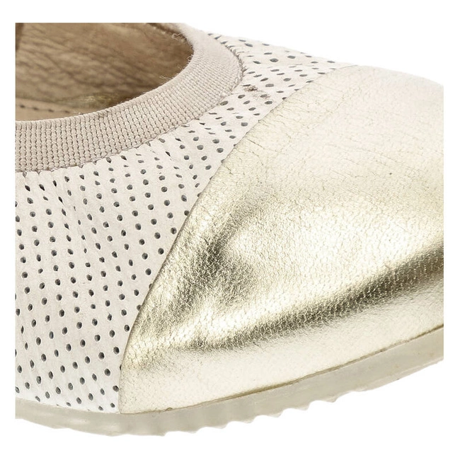 Baleríny Libero - 5095 Biały/Złoty 143/111