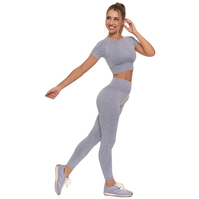 Komplet Top A Legíny MORAJ - Top BD1900-508+Legginsy RDL2200-013 Grey