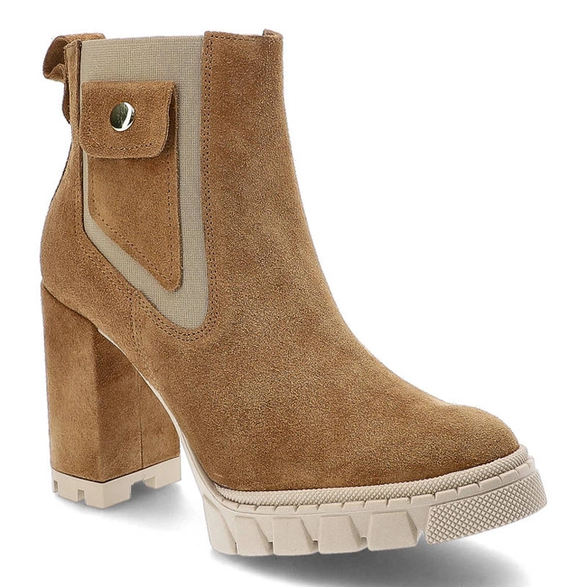 Členkové Topánky Damiss - DS-641/2/A Koniak Welur