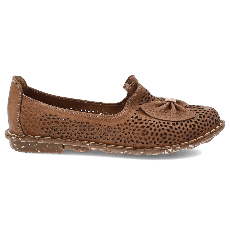 Baleríny RAVINI - 101 148-1 Brąz 37