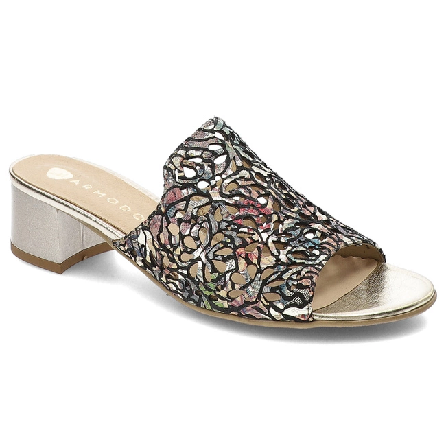 Šľapky Armodo - 0445 Czarny/Złoty 0434CZ