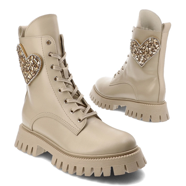 Členkové Topánky Chebello - 4511_-469-PSK-S345 Beżowy