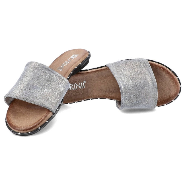 Šľapky Carinii - S4472_-330-080-000-971 Szary/Srebro