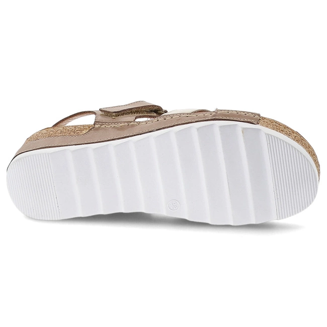 Sandále WASAK - 0620 Cappuccino+Waniliowe