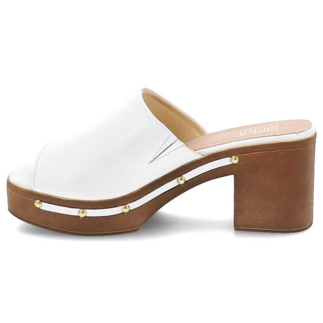 Šľapky SIMEN - 6844A Biały