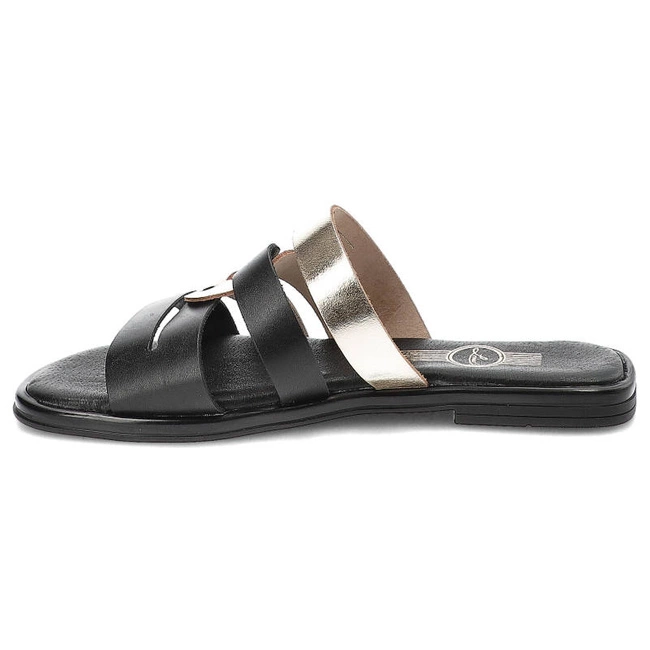 Šľapky Lemar - 40318 Bf.Czarny+Bf.Złoto