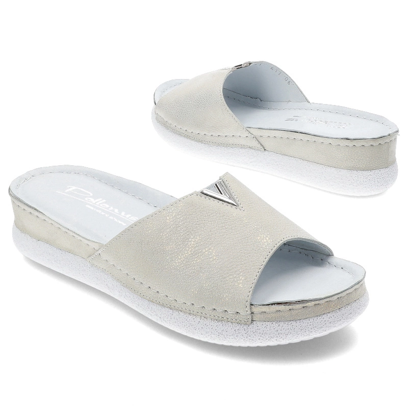 Šľapky Pollonus - 5-1617-006 Crust Biały W9+F.13