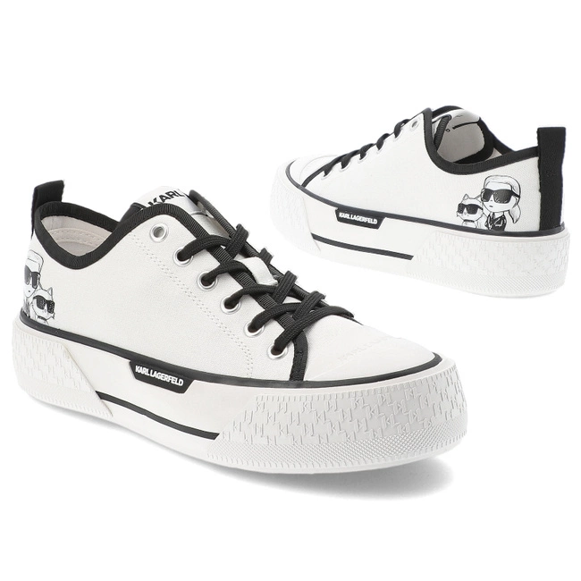 Plátenky KARL LAGERFELD - KL60614T 911 White Canvas