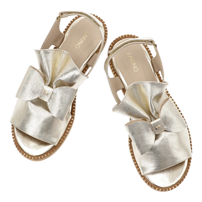 Sandále KARINO - 5595/074-P Złoty/Lico