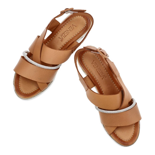 Sandále Venezia - 003 GunGoren Brązowy