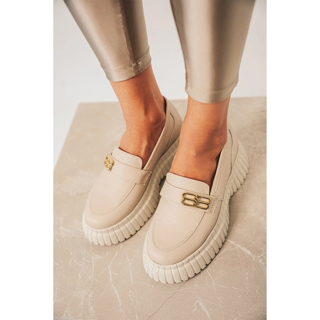 Poltopánky Karino - 5055/001-P Beż/Lico