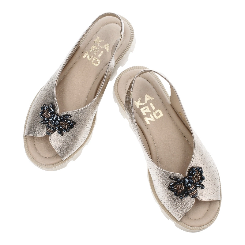 Sandále Karino - 4951/074-P Złoty/Lico