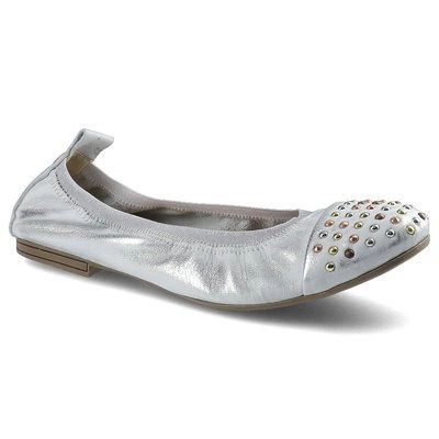 Baleríny Damiss - DS-494 Srebro Przecierane