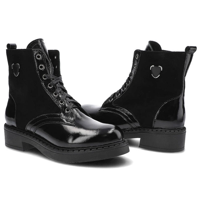 Členkové Topánky Pollonus - 5-1347-002 Czarny Naplak+Welur