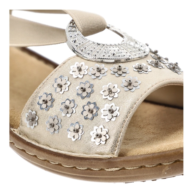 Sandále RIEKER - 608B5-90 Metallic