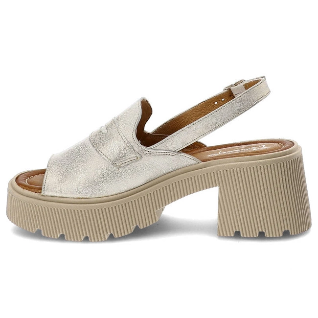 Sandále Maciejka - 06039-04/00-1 Beż Przecierka Na Złoto