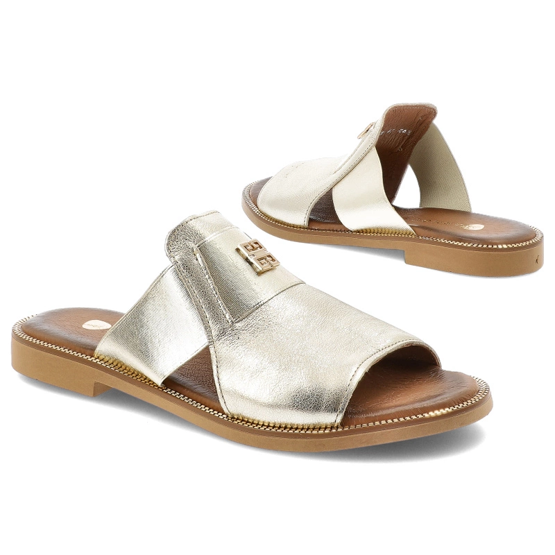 Šľapky ARMODO - 40423 Kryształ Złoto + Zł.