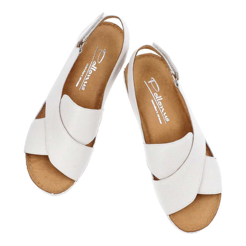 Sandále Pollonus - 5-1628-007 Biały Verona