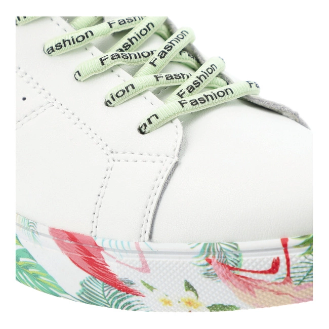 Tenisky VINCEZA - 79524 WH GN Biały Zielony Skóra