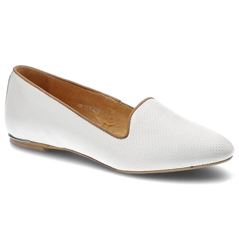 Baleríny Carinii - B2128_-967-528-000-846 Nappa Biała / Angel 1222