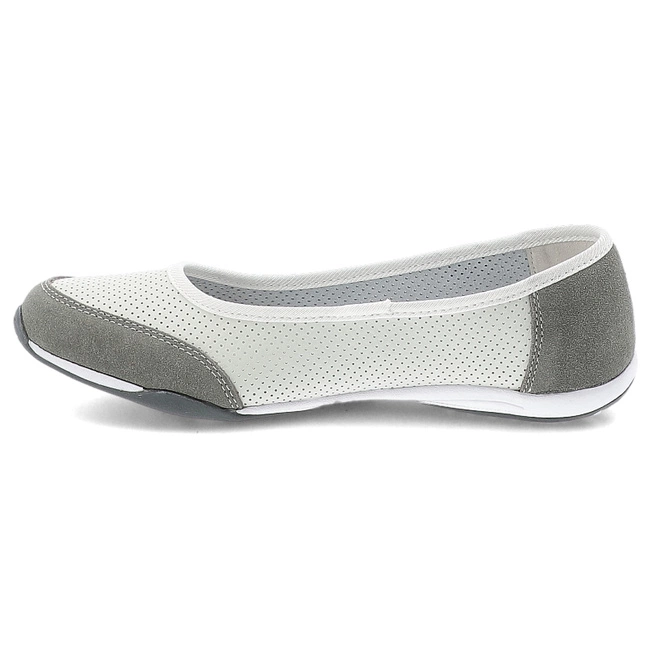 Baleríny FILIPPO - DP142/25 WH GR Biały/Szary